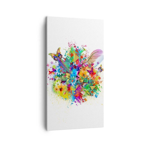 Quadro em tela - Um ramo de alegria - 45x80 cm