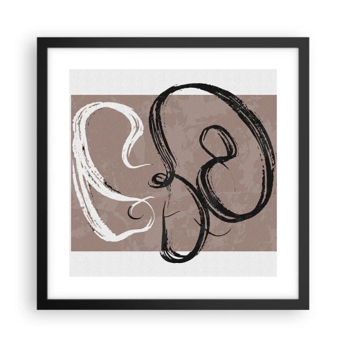 Pôster com moldura preta - Composição – a busca pela plenitude - 40x40 cm