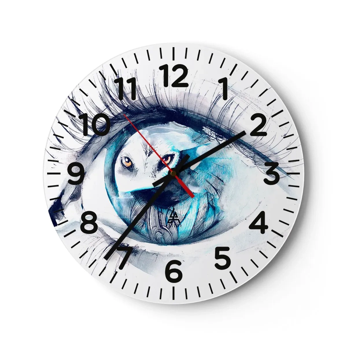 Relógio de parede - Relógio em vidro - Cara a cara com o selvagem - 40x40 cm