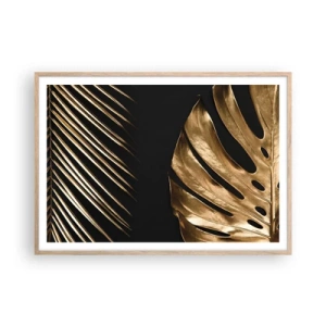 Pôster com moldura de carvalho claro - Diferentes e igualmente caros - 100x70 cm