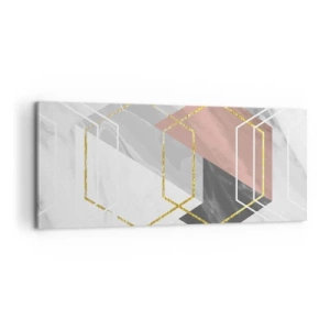 Quadro em tela - Composição em cadeia - 100x40 cm