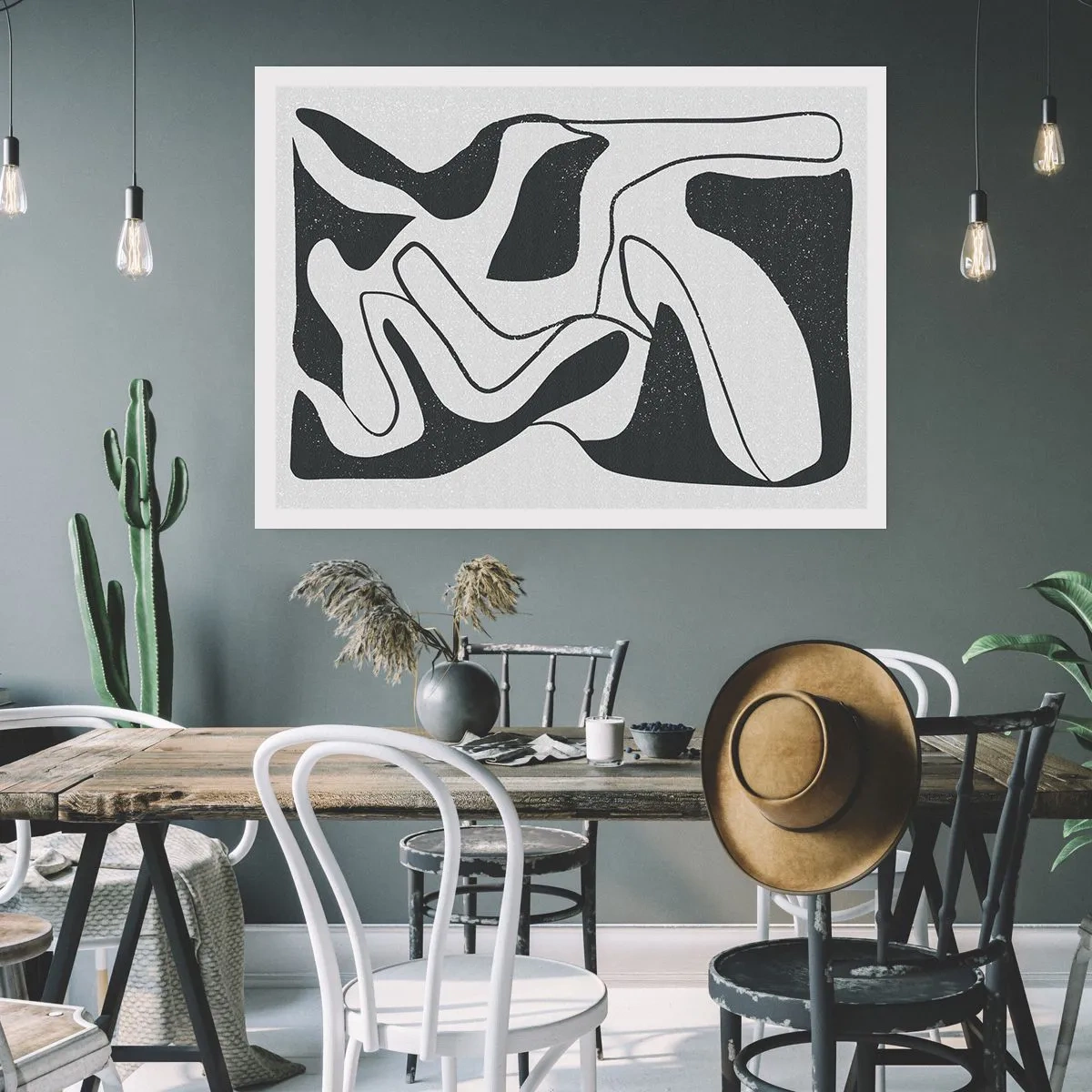 Pôster - Labirinto abstrato divertido - 70x50 cm