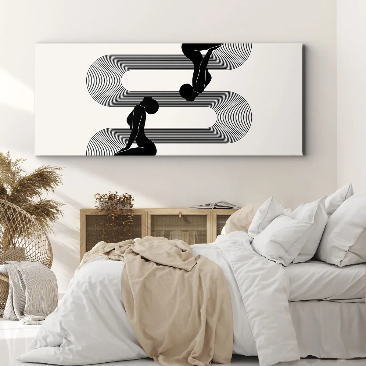 Quadro em tela - Simetria sensual - 100x40 cm
