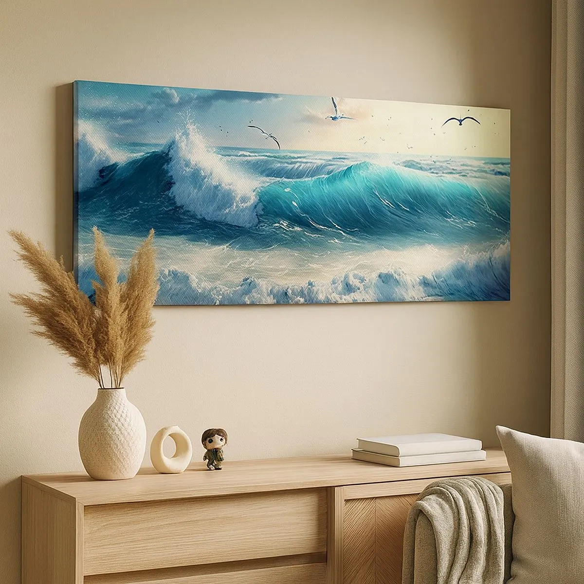 Quadro em tela - Cantarola apenas para si - 100x40 cm