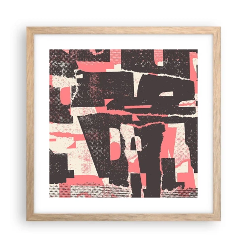 Pôster com moldura de carvalho claro - Todo esse barulho - 40x40 cm