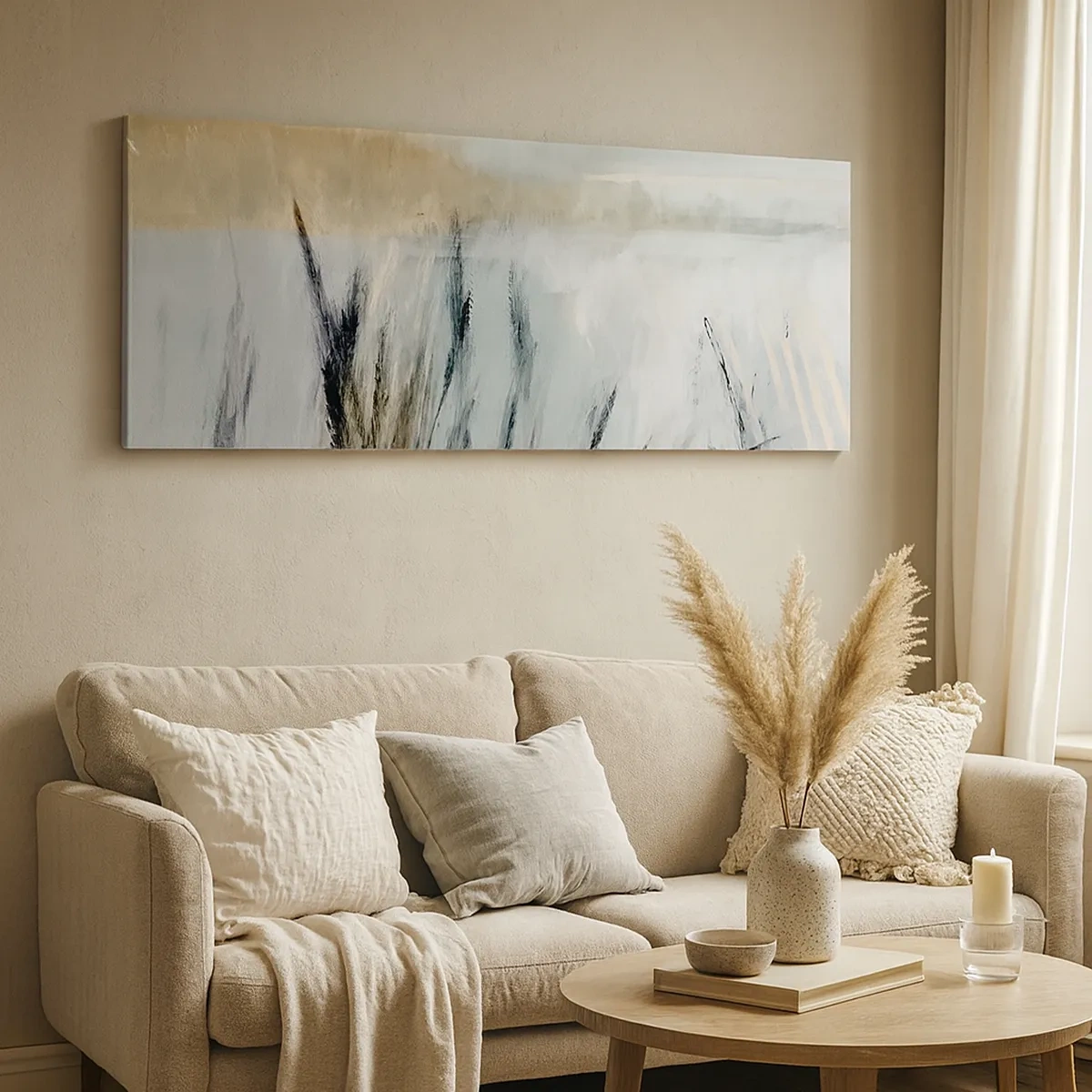 Quadro em tela - Campos de inverno - 30x30 cm