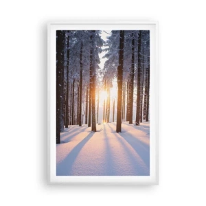 Pôster em moldura branca - Preto no branco - 61x91 cm