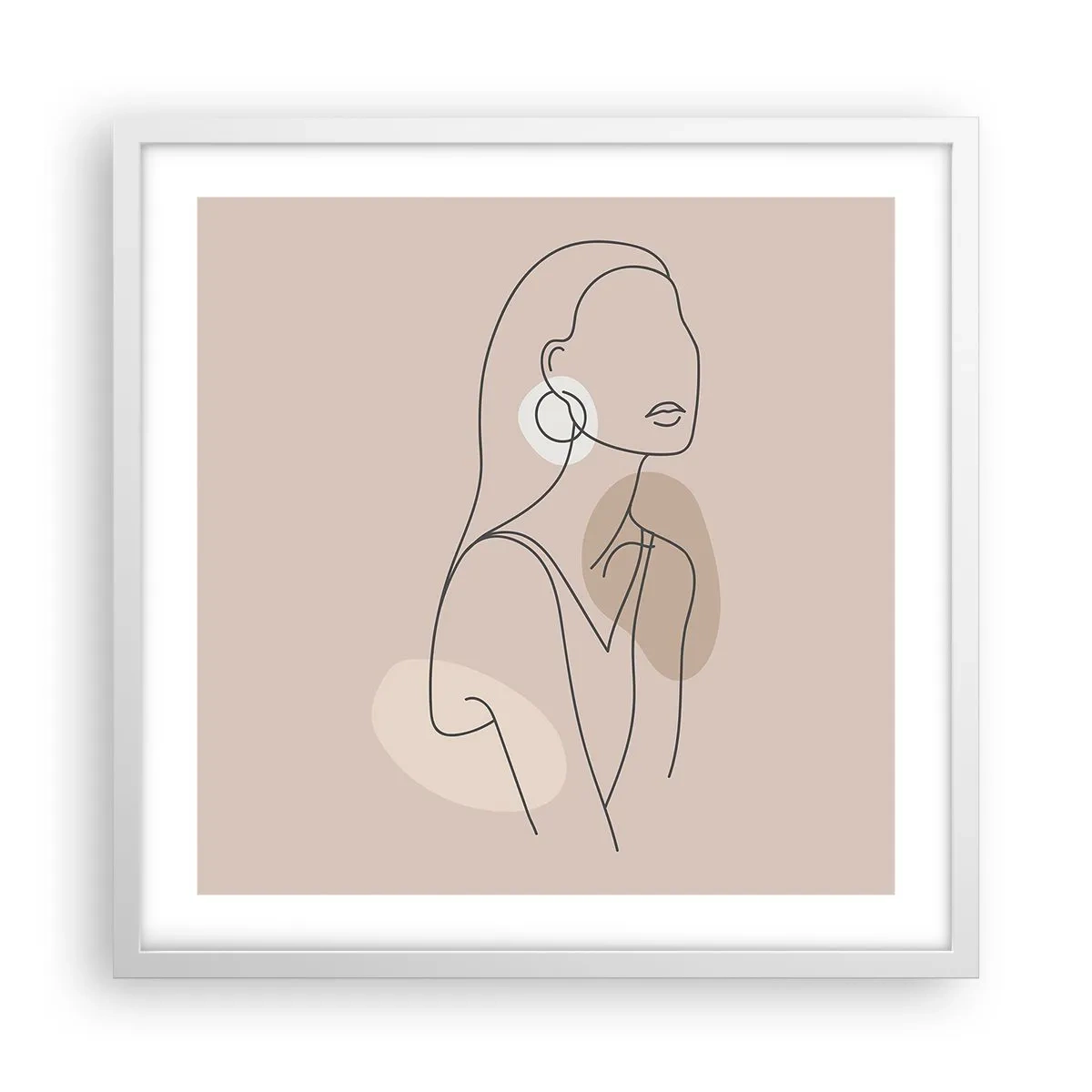 Pôster em moldura branca - Um ícone da feminilidade - 50x50 cm