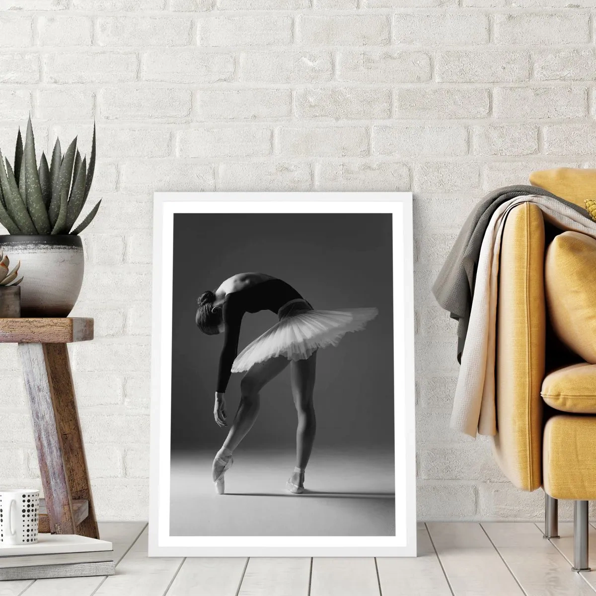 Pôster em moldura branca - Bella balerina - 40x50 cm