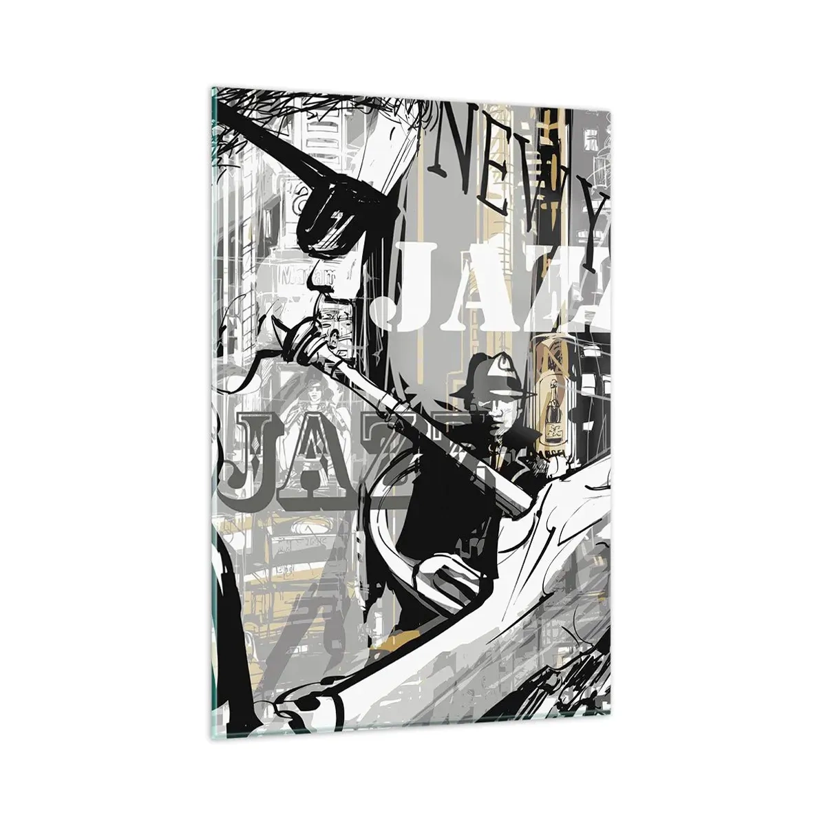 Quadro em vidro - Ao ritmo de Nova Iorque - 80x120 cm