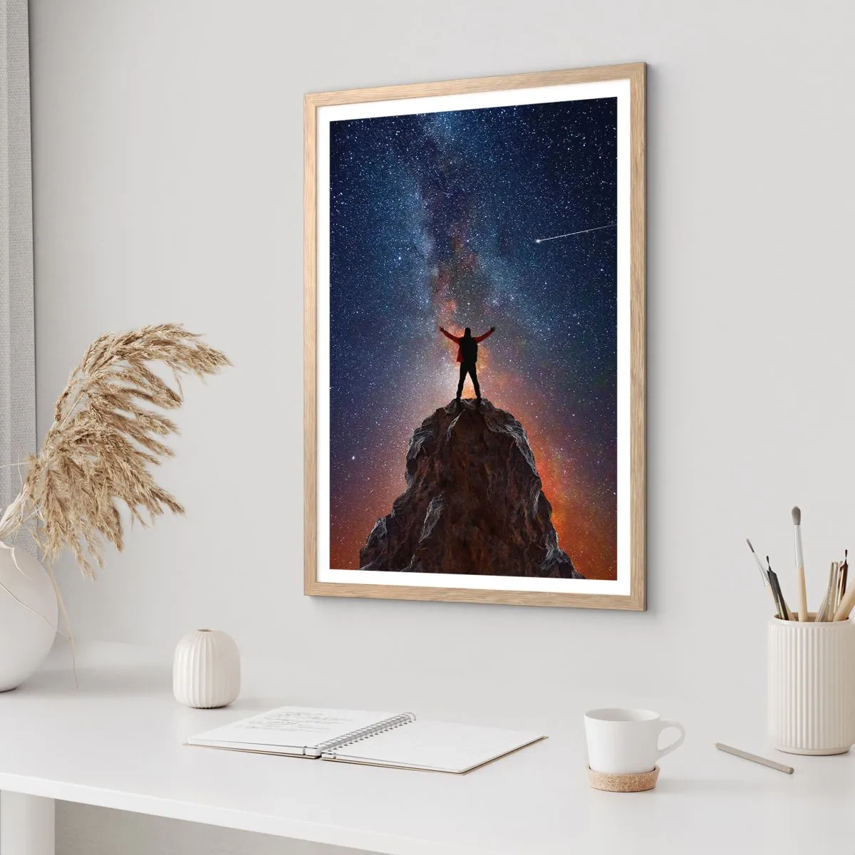 Pôster com moldura de carvalho claro - A força está comigo! - 50x70 cm