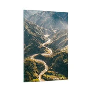 Quadro em vidro - Direto do coração das montanhas - 80x120 cm