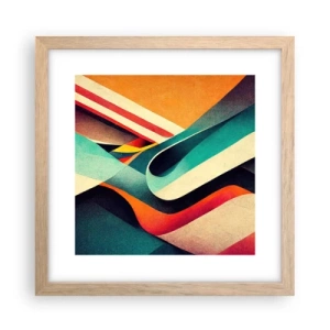 Pôster com moldura de carvalho claro - Composição intensa - 30x30 cm