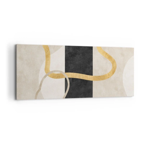 Quadro em tela - Formas em loop - 100x40 cm