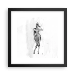 Pôster com moldura preta - Um estudo do ideal da feminilidade - 30x30 cm