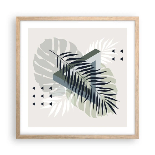 Pôster com moldura de carvalho claro - Natureza e geometria – duas ordens? - 50x50 cm