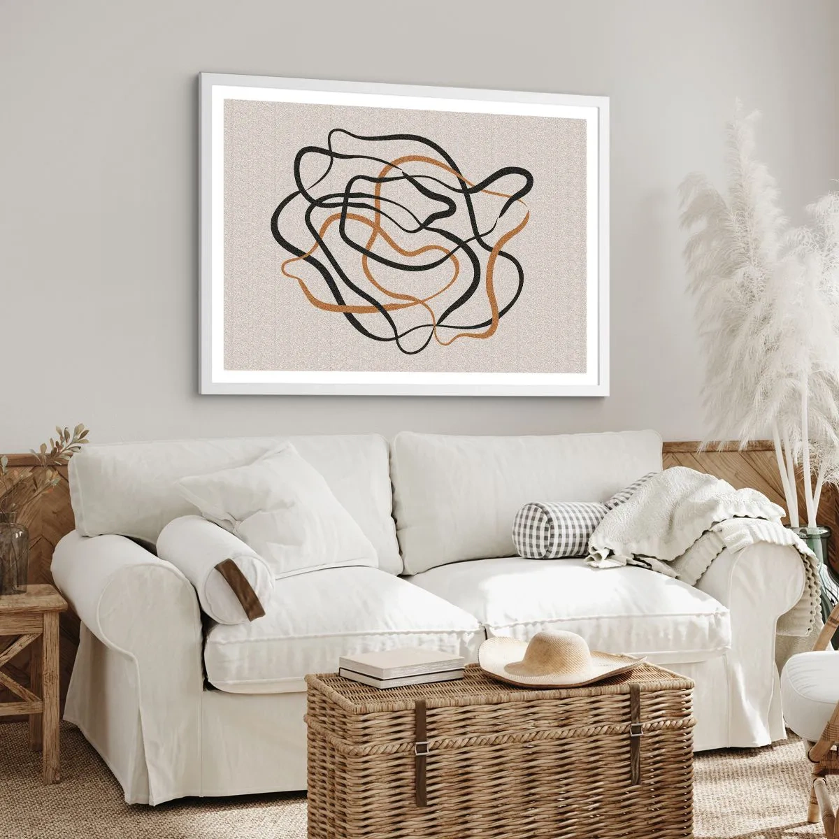 Pôster em moldura branca - Tudo deu errado - 100x70 cm
