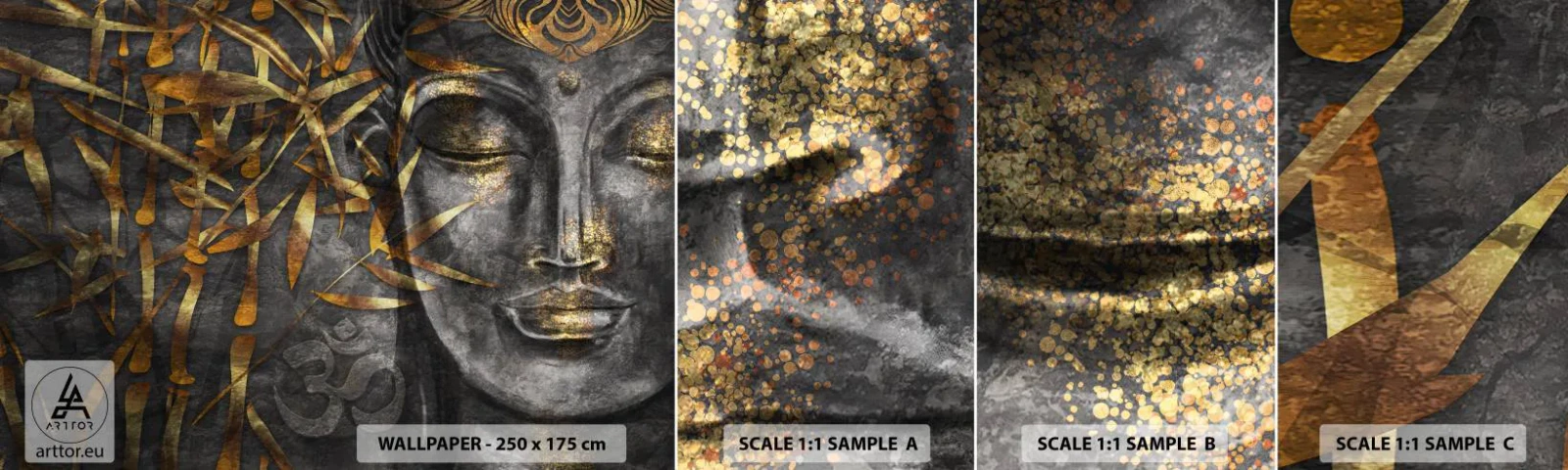 Amostra de Papel de Parede Standard Eco - Sinta a paz - Buda, Cultura, Ásia - 100x30 cm