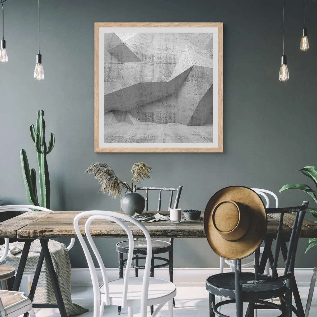 Pôster com moldura de carvalho claro - Um verdadeiro desafio - 60x60 cm