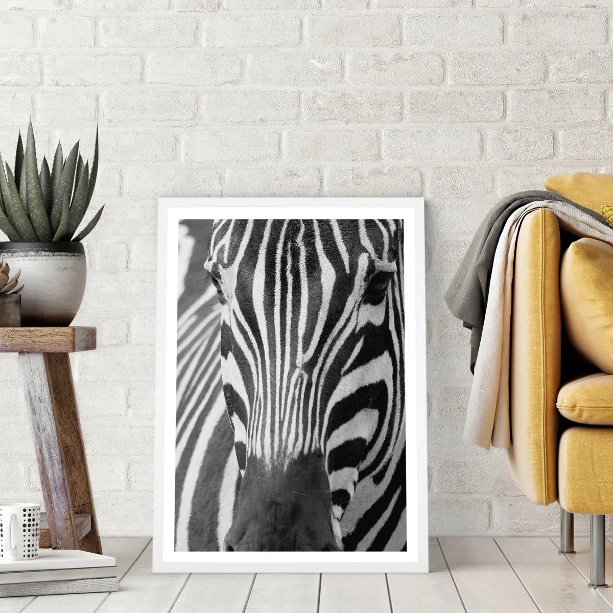 Pôster em moldura branca - O mundo é preto e branco - 30x40 cm