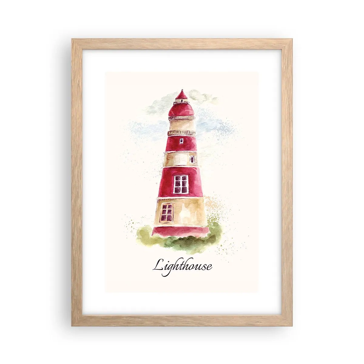 Pôster com moldura de carvalho claro - Sempre há clima - 30x40 cm