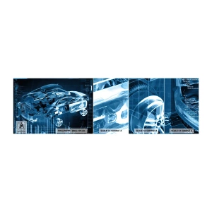 Amostra de Papel de Parede Standard Eco - Anatomia da engenharia - Automotivo, Carro, Conceito - 100x30 cm