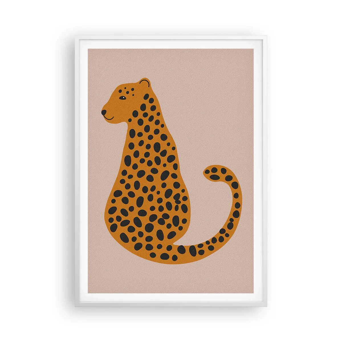 Pôster em moldura branca - A estampa de leopardo está na moda - 70x100 cm