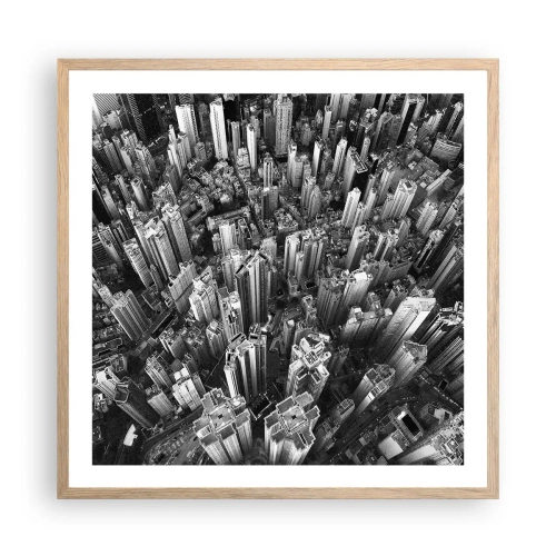 Pôster com moldura de carvalho claro - Ainda mais alto e mais alto - 60x60 cm