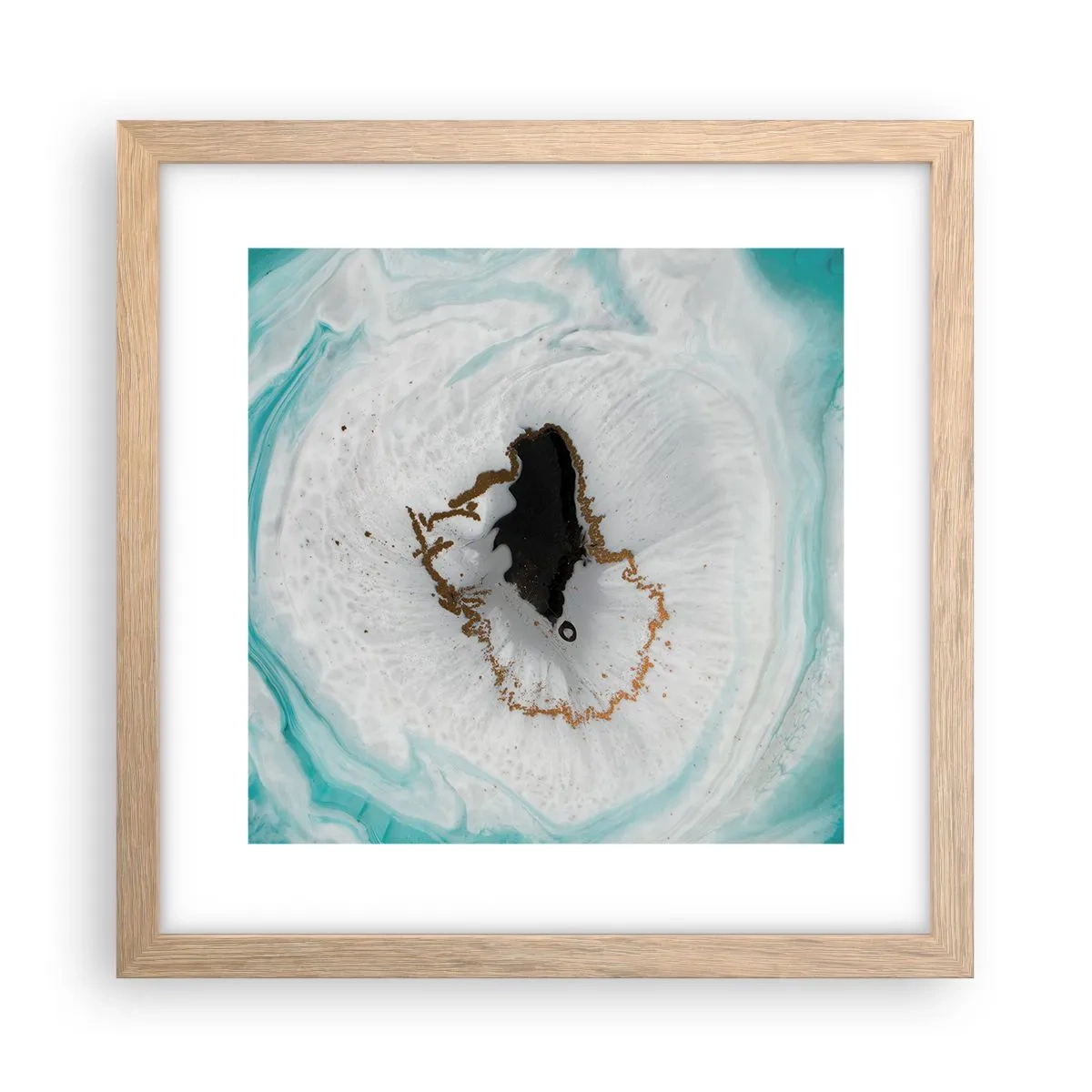Pôster com moldura de carvalho claro - Penetrar no interior - 30x30 cm