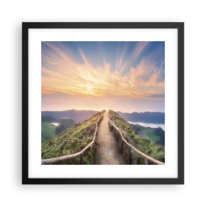 Pôster com moldura preta - Perto do céu - 40x40 cm