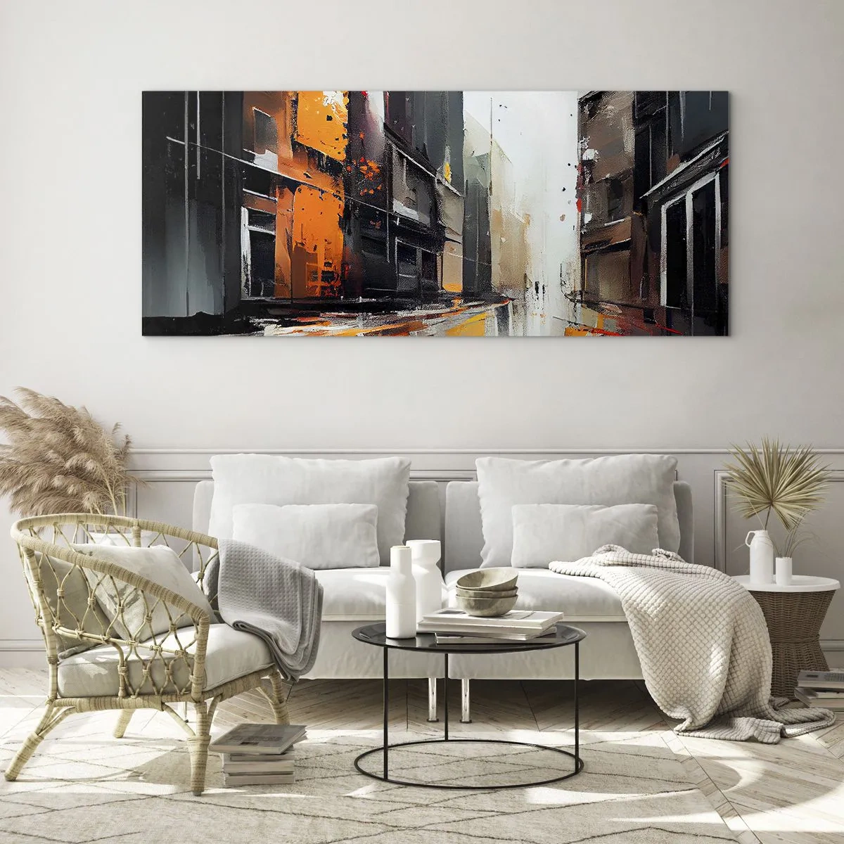 Quadro em vidro - Dia chuvoso - 100x40 cm