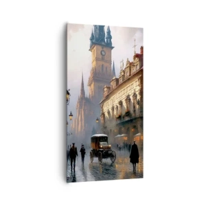 Quadro em tela - O encanto de uma noite em Praga - 65x120 cm