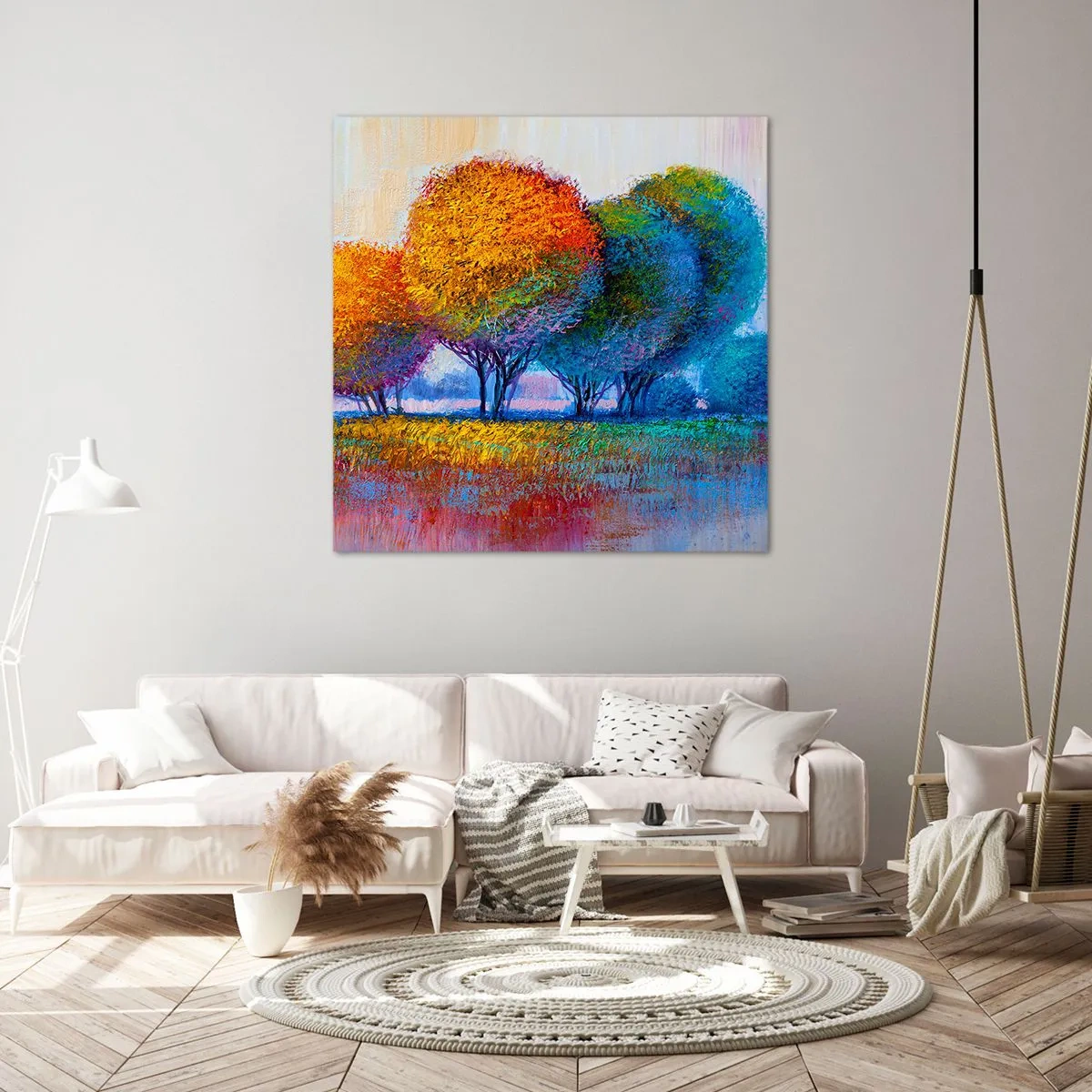 Quadro em tela - Um amontoado de cores lascivas - 70x70 cm