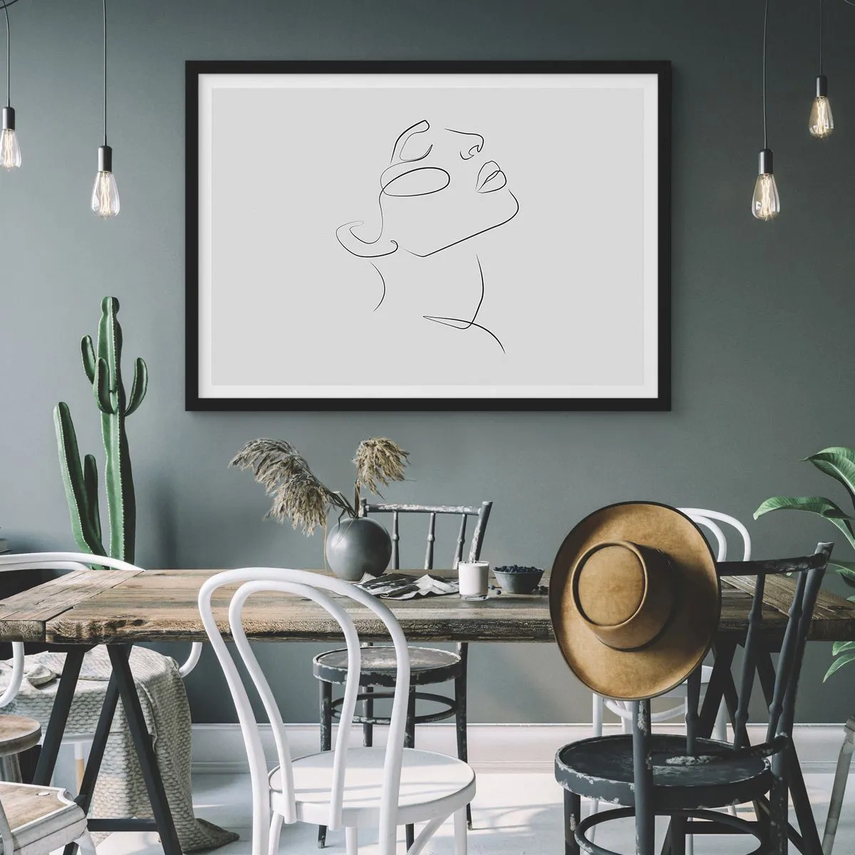 Pôster com moldura preta - Os meandros dos sonhos - 70x50 cm