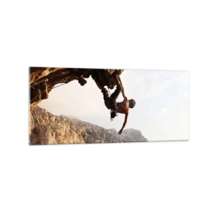 Quadro em vidro - O mundo encolhido num punhado de rochas - 120x50 cm