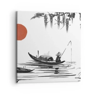 Quadro em tela - Tarde asiática - 70x70 cm