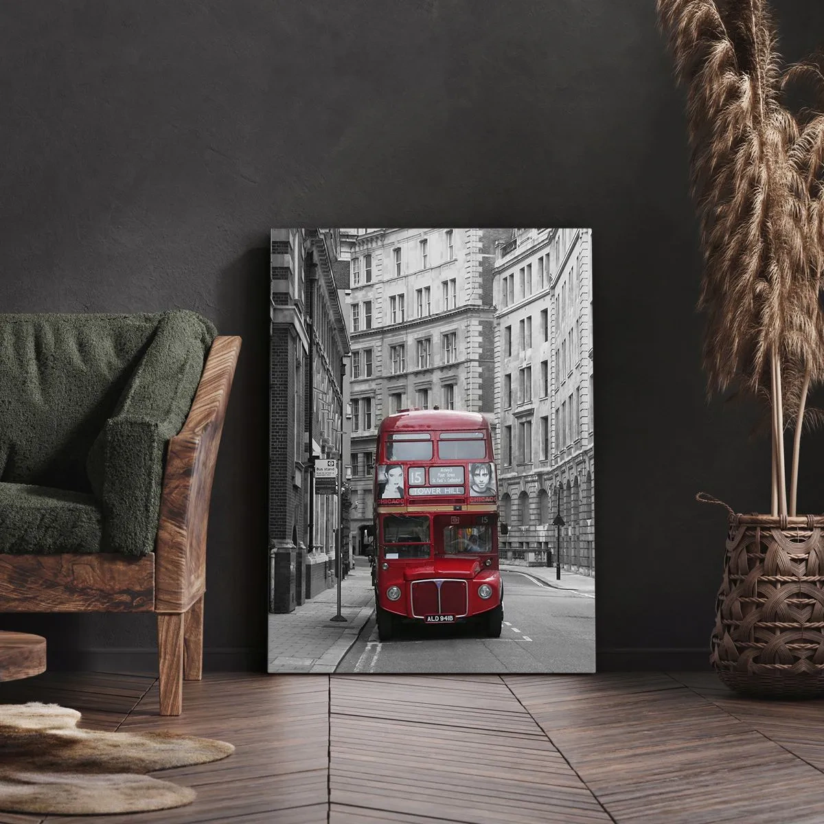 Quadro em tela - A vida quotidiana não deve ser cinzenta - 55x100 cm