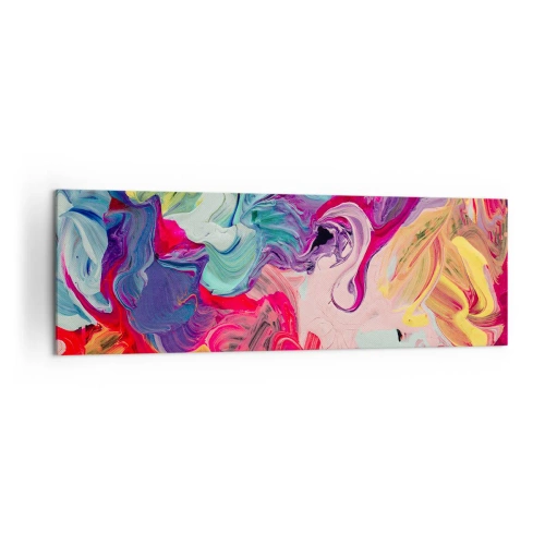 Quadro em tela - O nascimento das cores - 160x50 cm