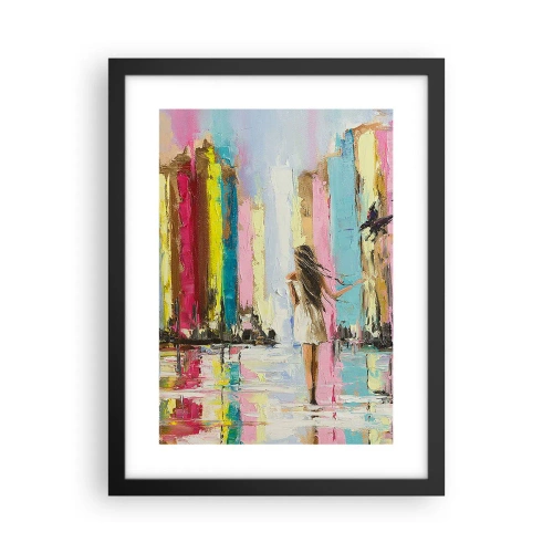 Pôster com moldura preta - Segue-me - 30x40 cm