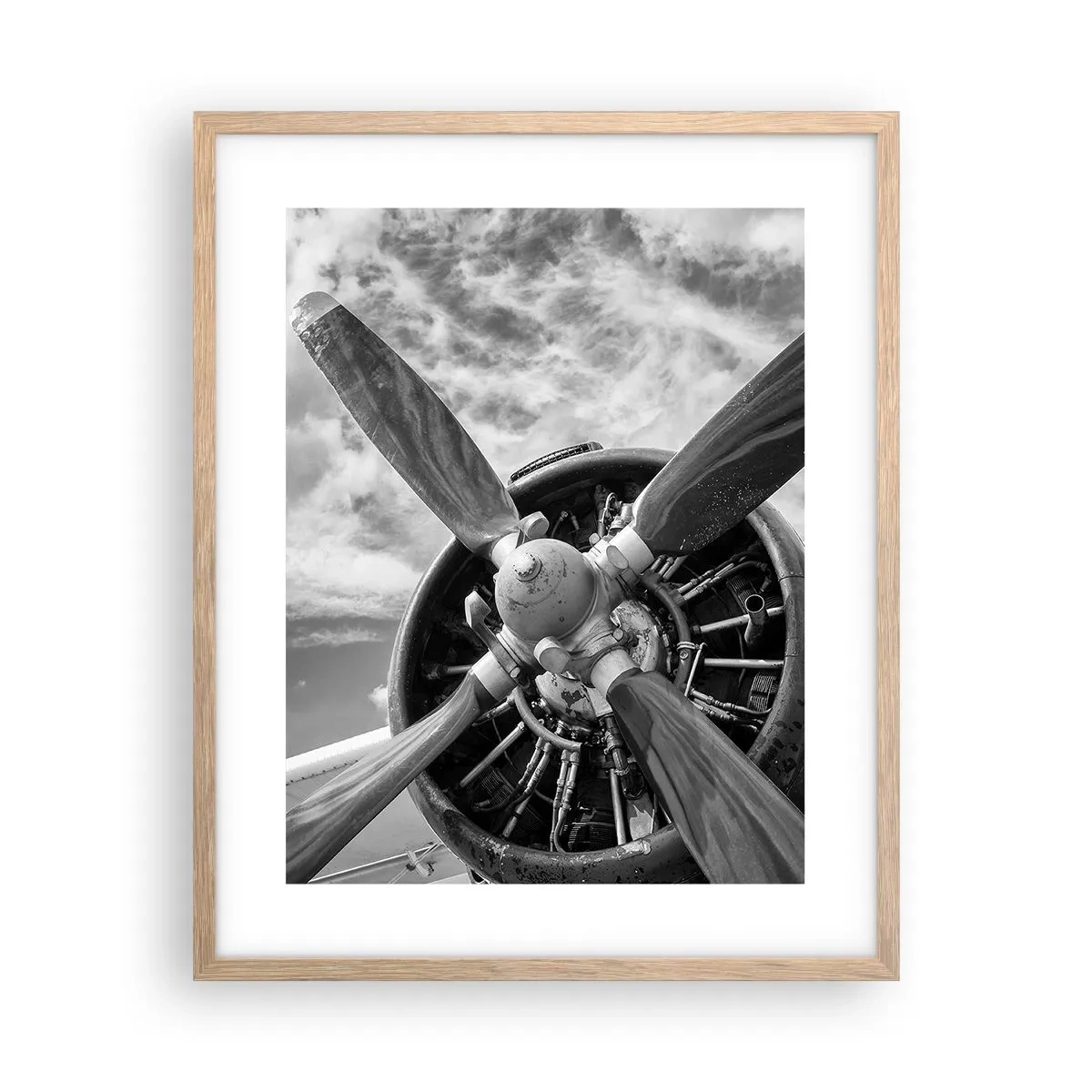 Pôster com moldura de carvalho claro - O conquistador dos céus - 40x50 cm