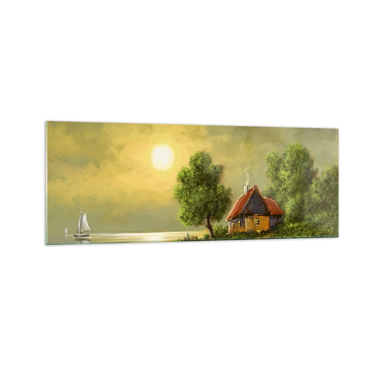 Quadro em vidro - Lindo como uma paisagem - 140x50 cm