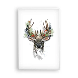 Pôster em moldura branca - Num manto festivo - 61x91 cm