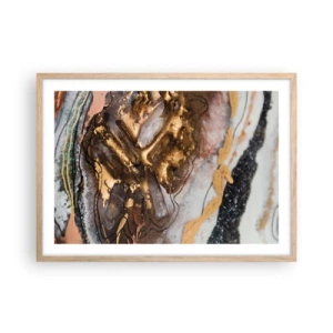 Pôster com moldura de carvalho claro - O elemento terra - 70x50 cm