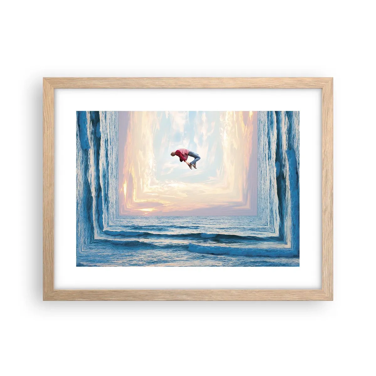 Pôster com moldura de carvalho claro - Para outra dimensão - 40x30 cm