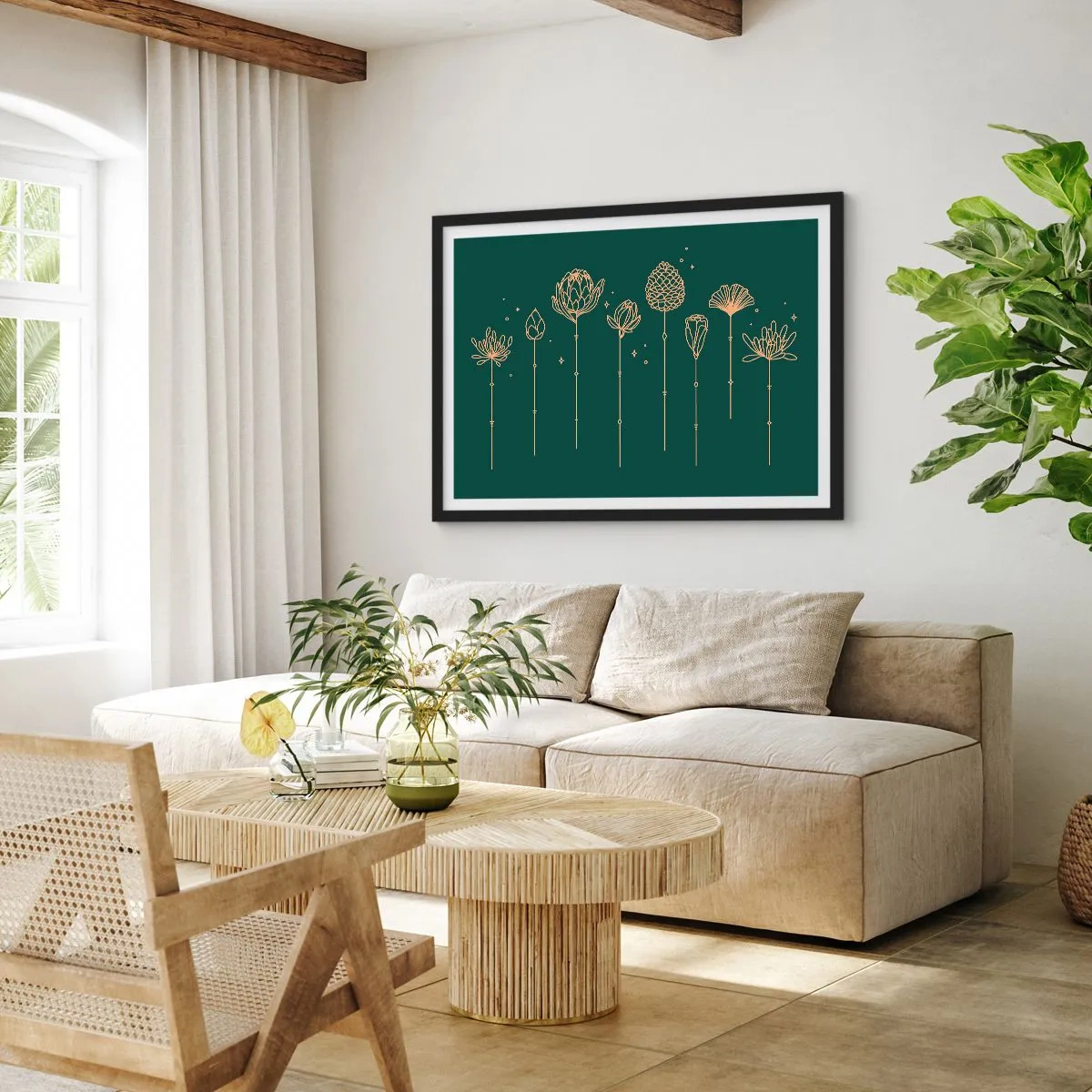 Pôster com moldura preta - A família RAMOS - 70x50 cm
