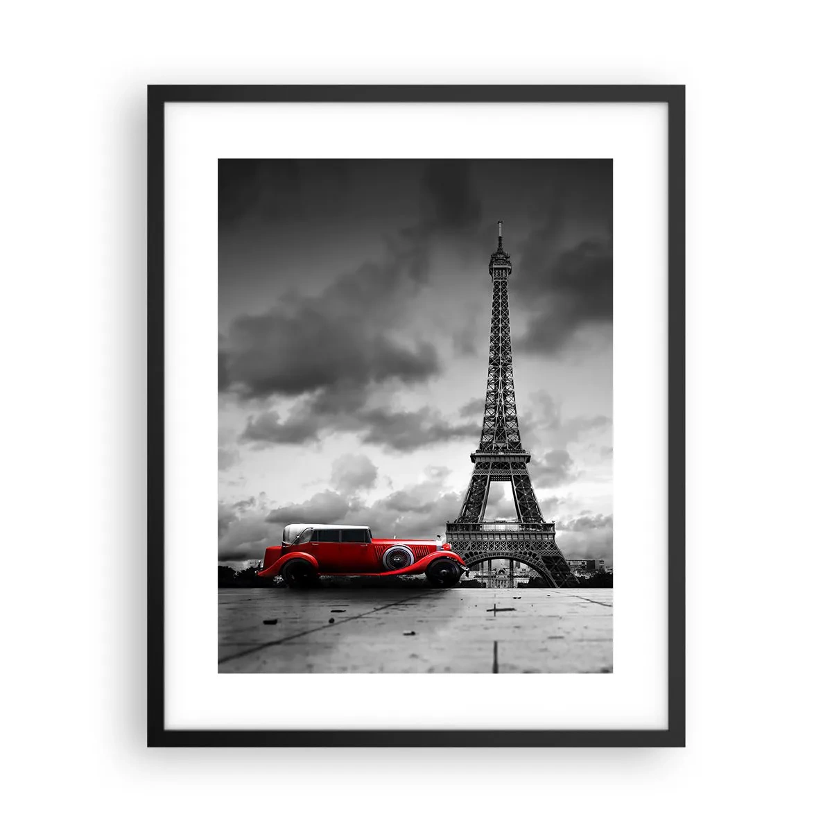 Pôster com moldura preta - Não há muito tempo atrás em Paris - 40x50 cm