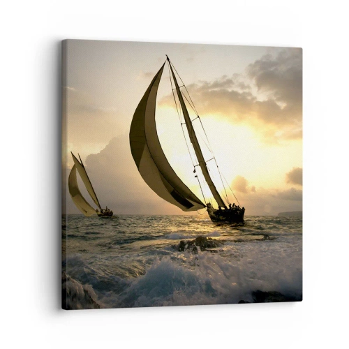 Quadro em tela - Com o vento e contra o vento - 30x30 cm
