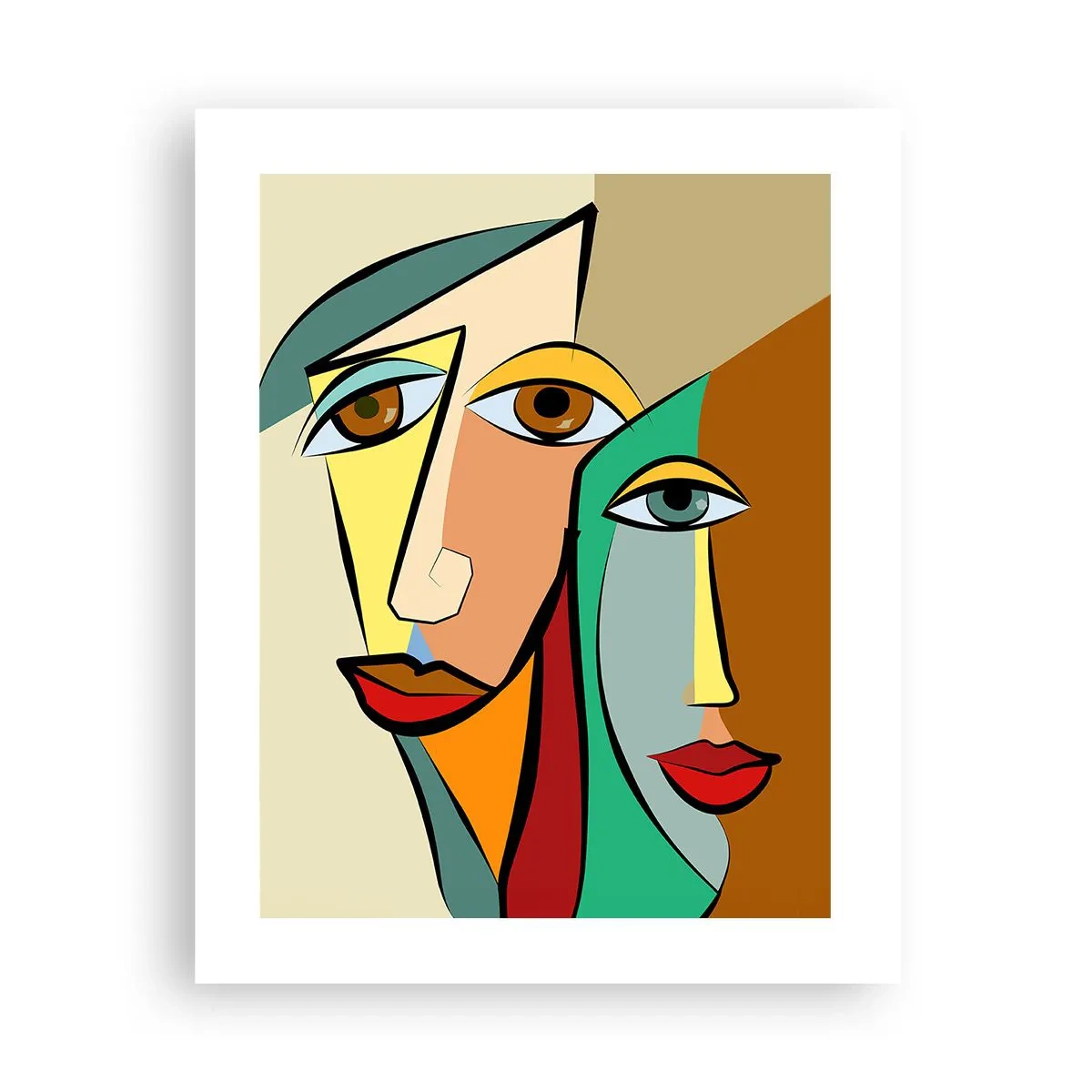 Pôster - Casal cubista - 40x50 cm