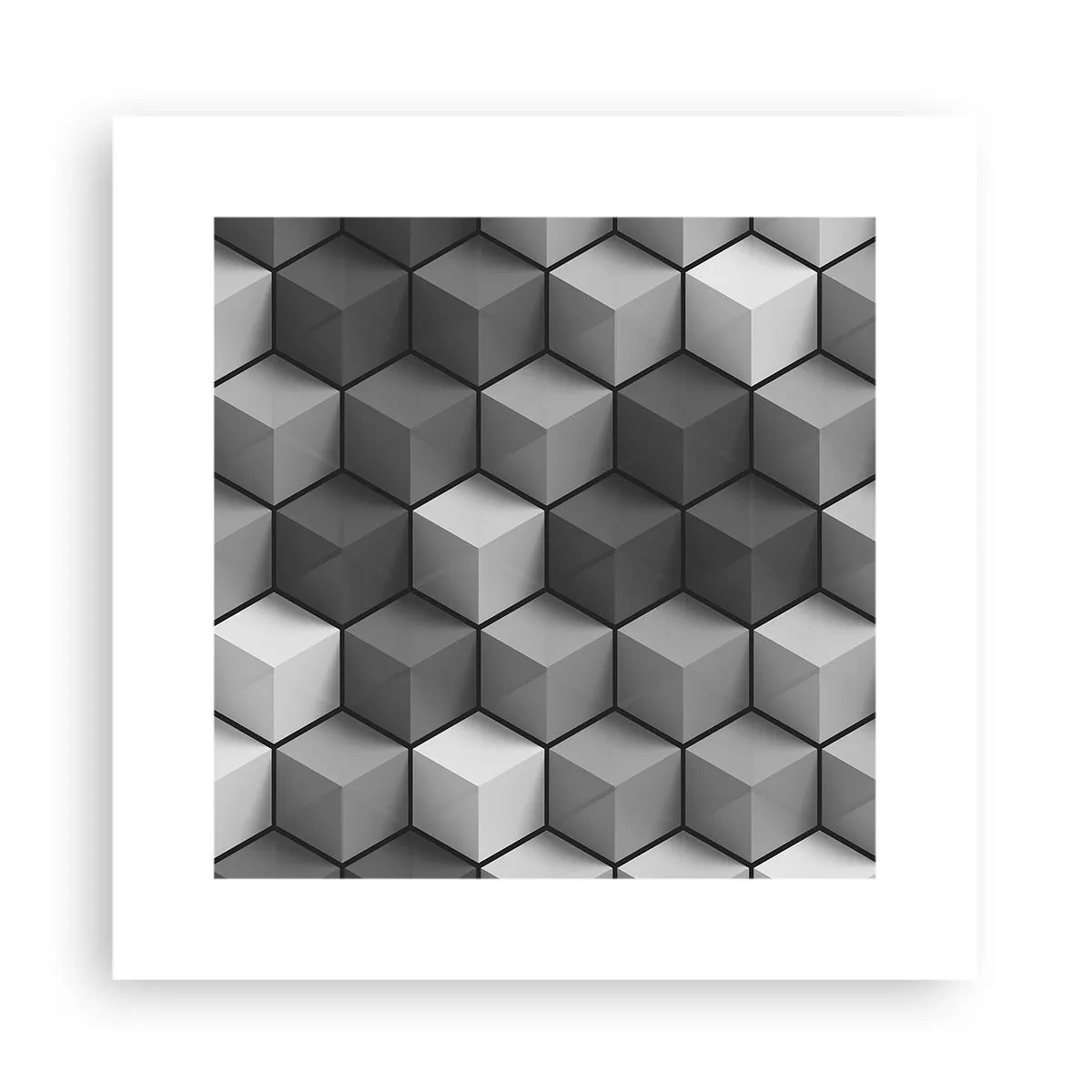 Pôster - Quebra-cabeça cubista - 30x30 cm