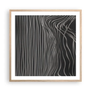 Pôster com moldura de carvalho claro - Ritmo e sotaque - 60x60 cm